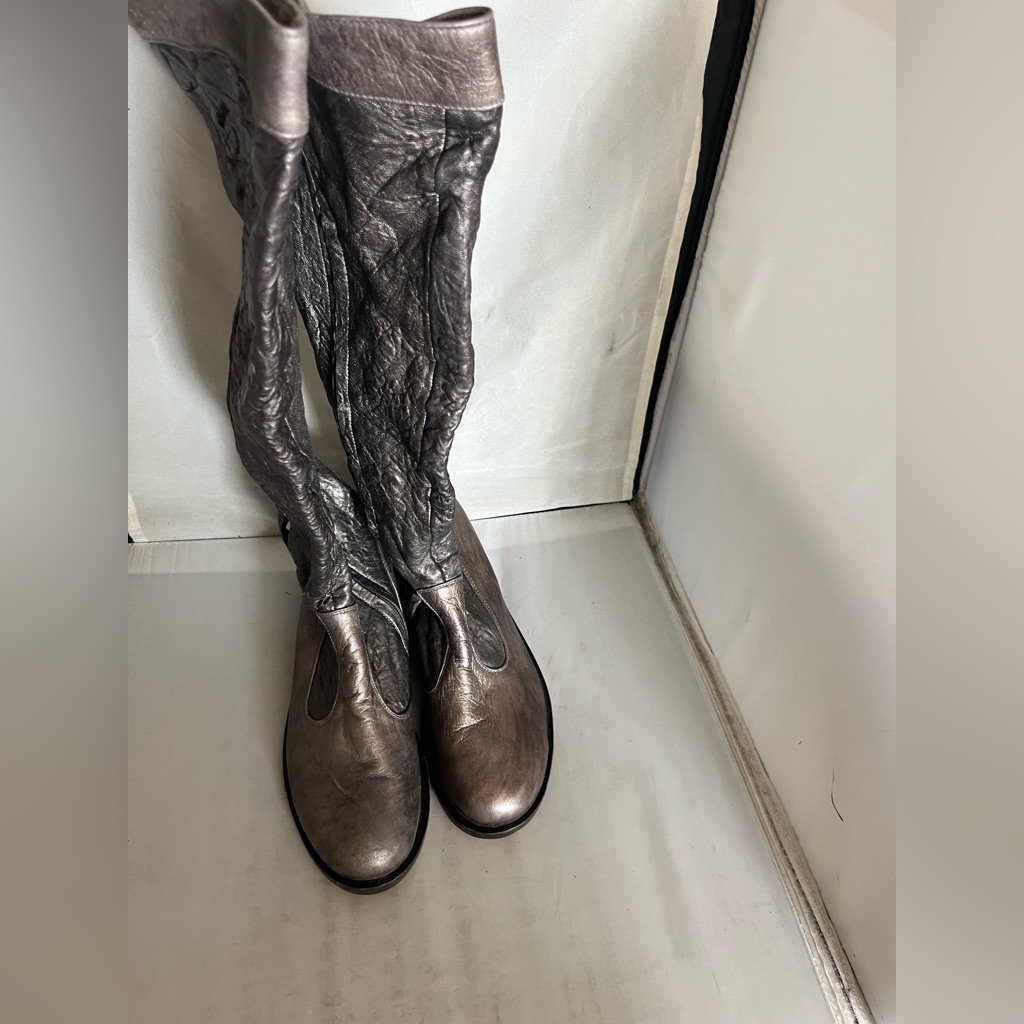 Coleen Cordero Elegant Silver Knee High Boots Eu36 Us6